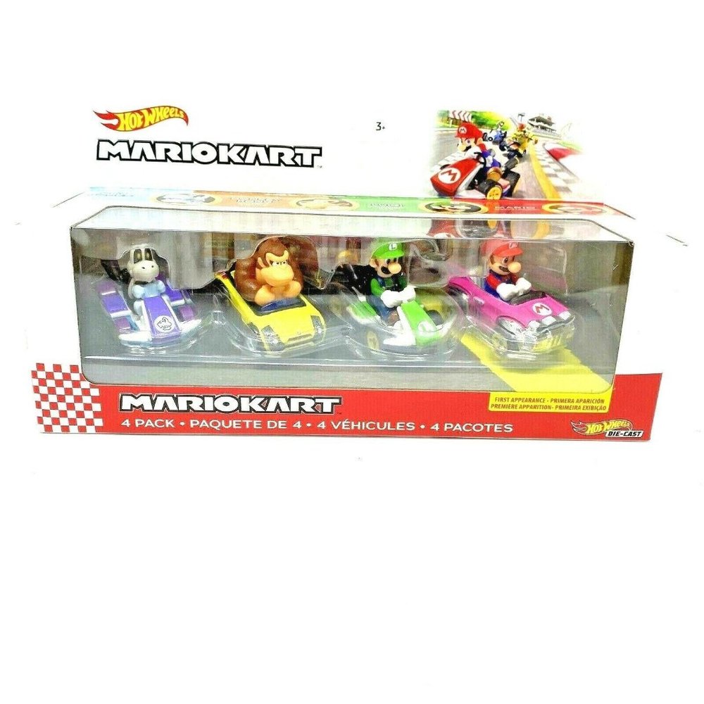 Hot Wheels Mario Kart 4 Pack New in Package